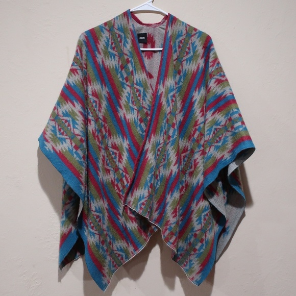 ASOS Other - ASOS Poncho Aztec Pattern One Size